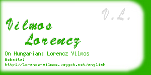 vilmos lorencz business card